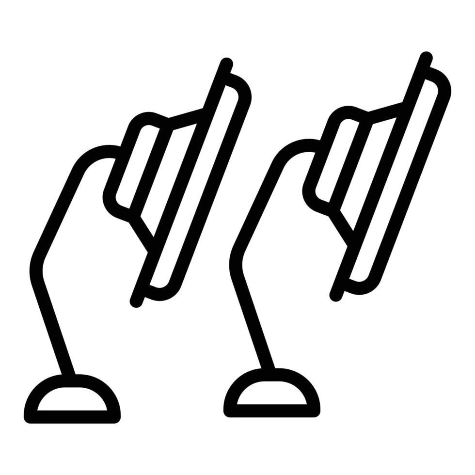 Glass windshield wiper icon outline vector. Window rain vector