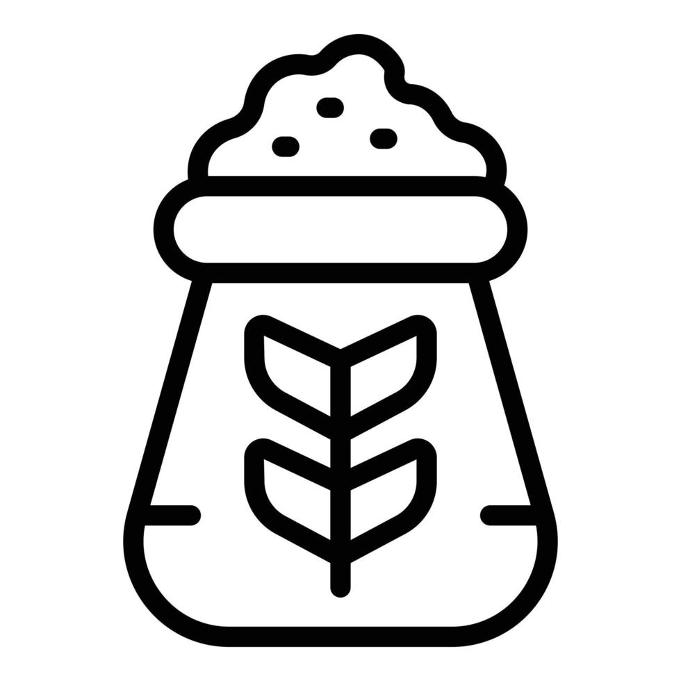 Wheat sack icon outline vector. Book recipe vector