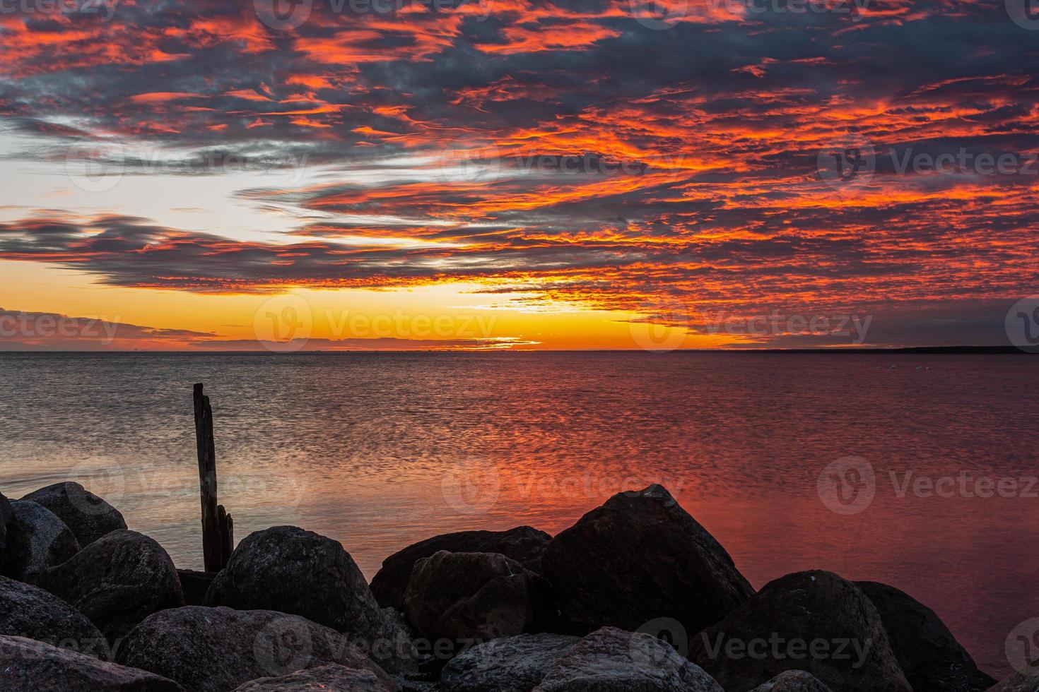 Cloudy Sea Views of the Baltic Sea at Sunrise photo