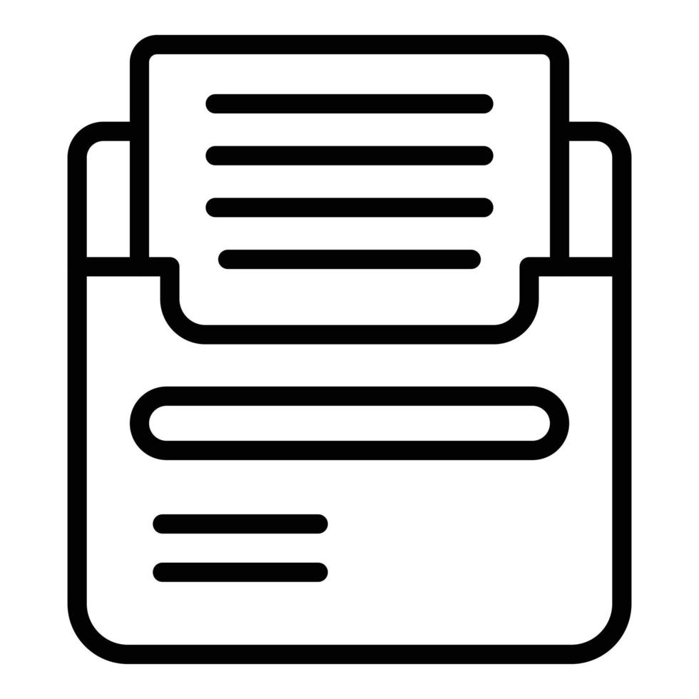 Sms learning icon outline vector. Study case vector