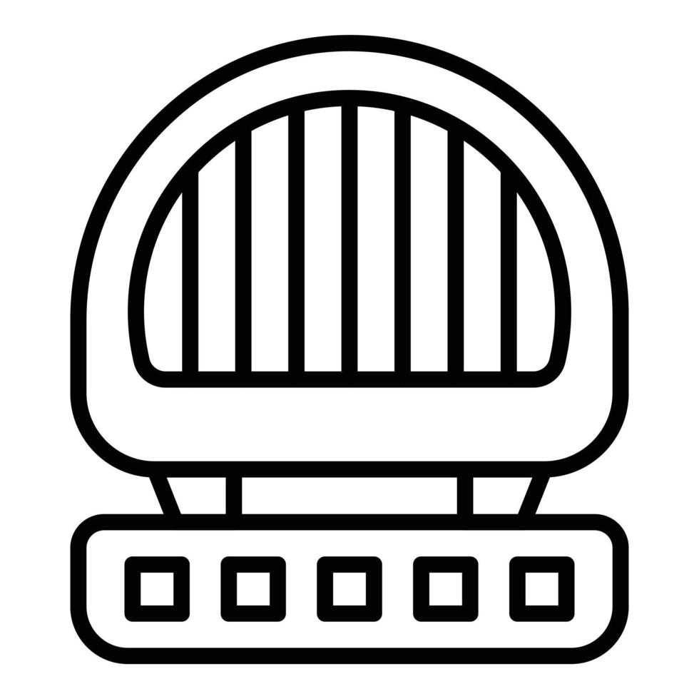 Food waffle maker icon outline vector. Iron machine vector