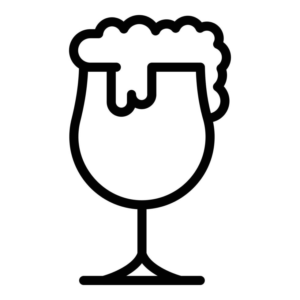 vector de contorno de icono de cerveza. bebida de cervecería