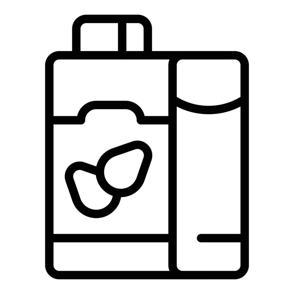 Milk pack icon outline vector. Vegetable drink pack vector