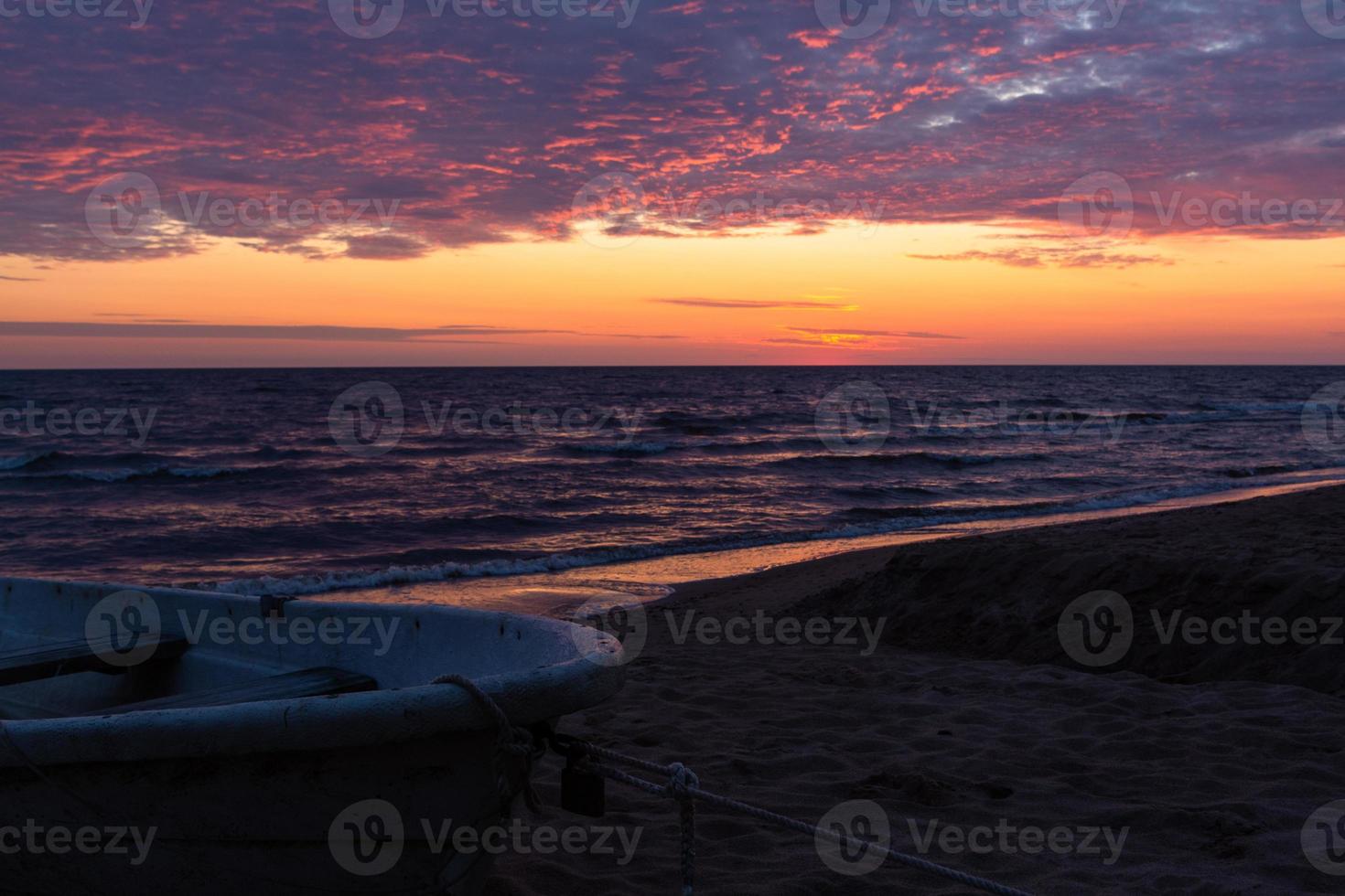 Baltic Sea Coast at Sunset photo