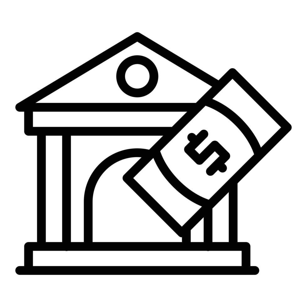 Bank wallet icon outline vector. Money send vector