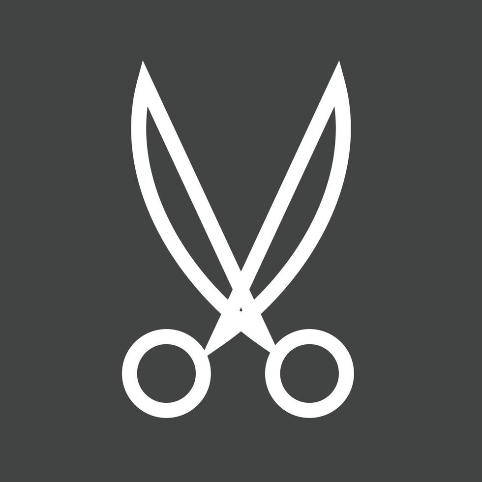 Scissors Line Inverted Icon vector
