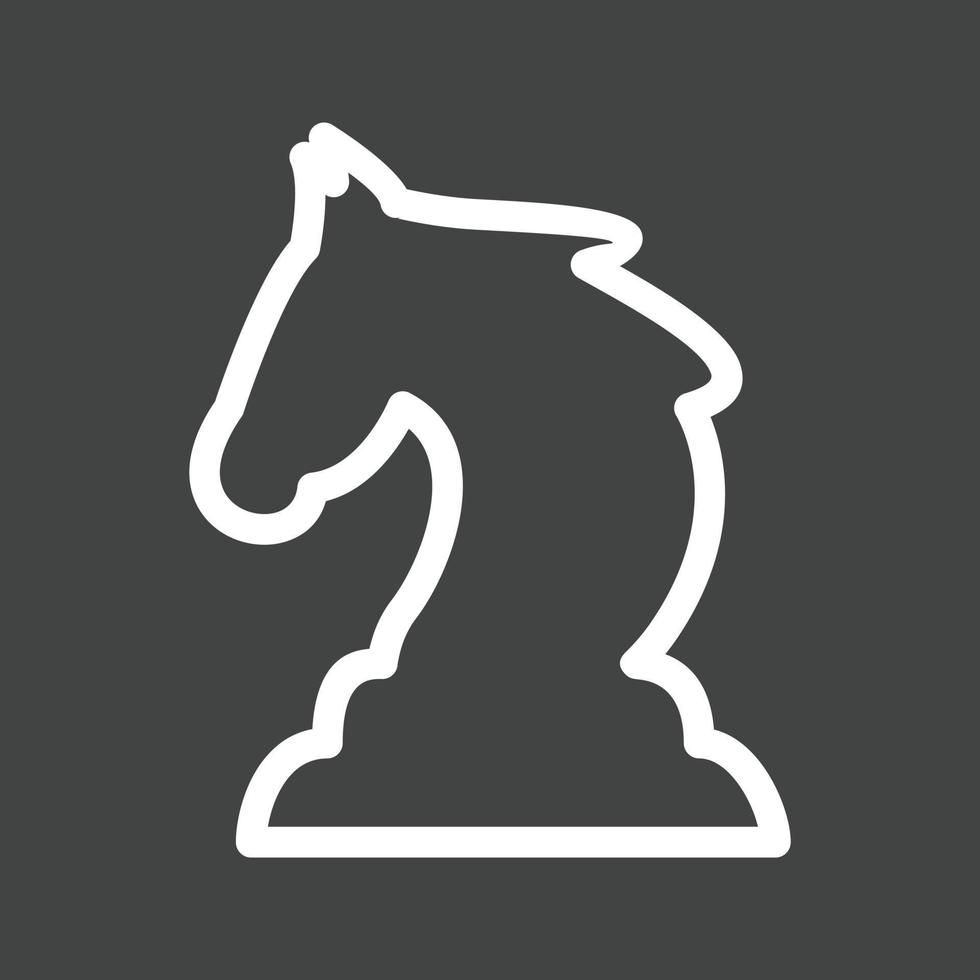 Unicorn Line Inverted Icon vector