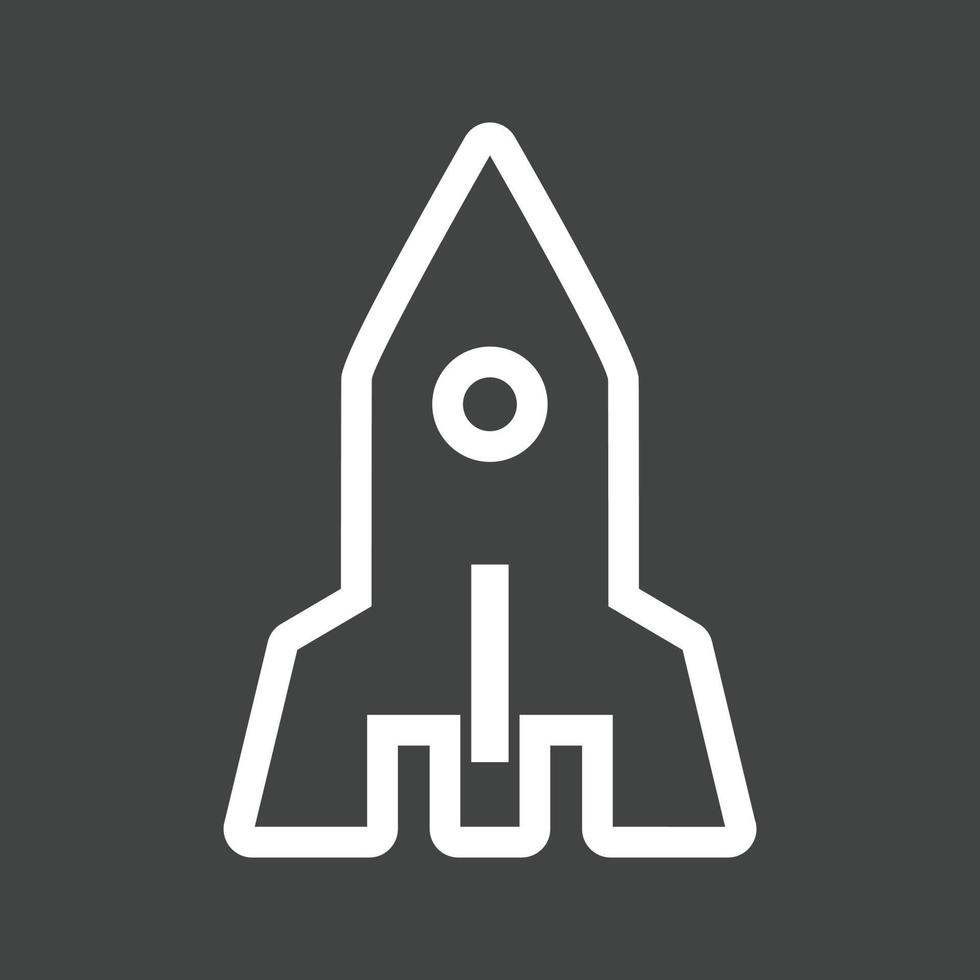 Rocket I Line Inverted Icon vector