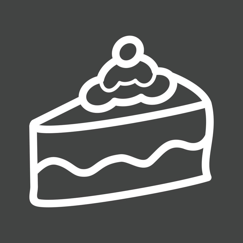 Slice of Cake I Line Inverted Icon vector