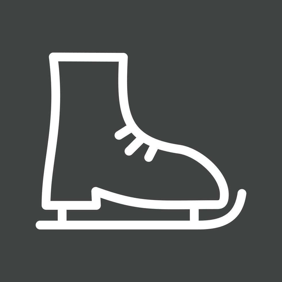 Ice Skate Line Inverted Icon vector