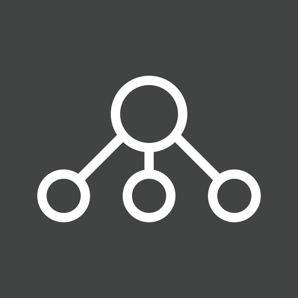 Nodes Line Inverted Icon vector