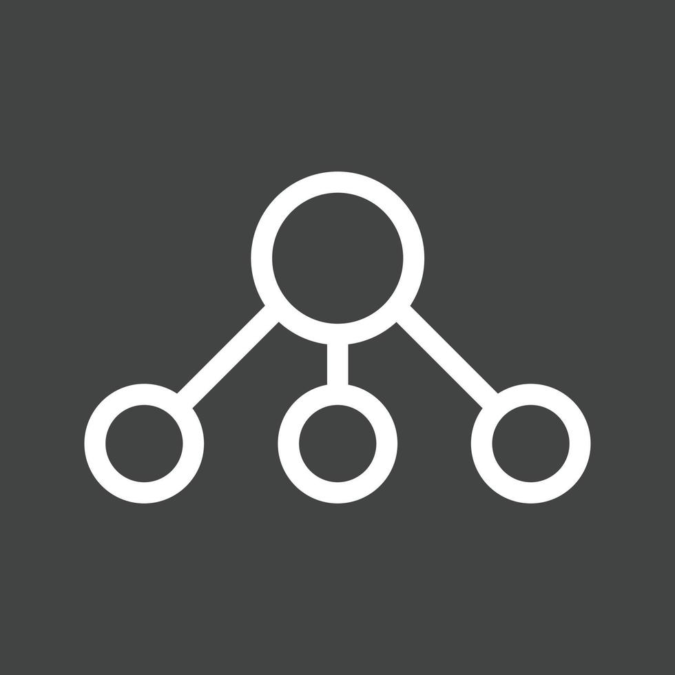 Nodes Line Inverted Icon vector