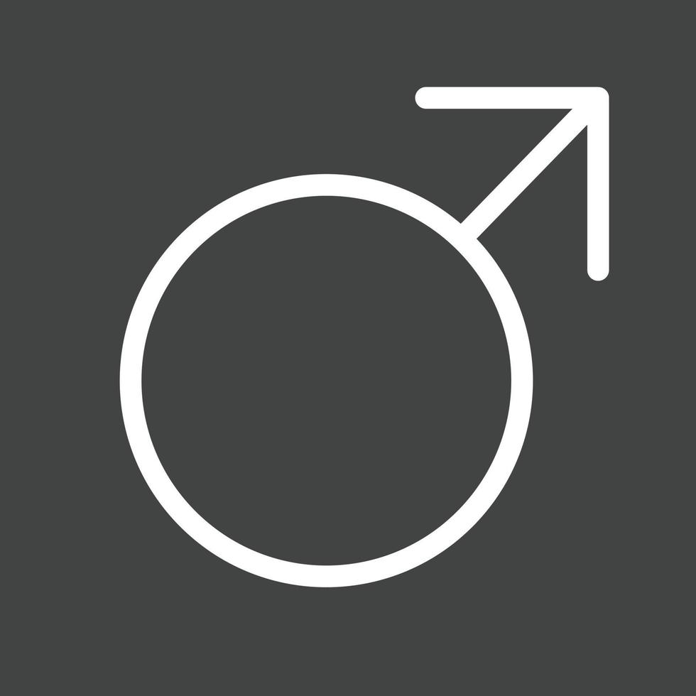 Male symbol Line Inverted Icon vector