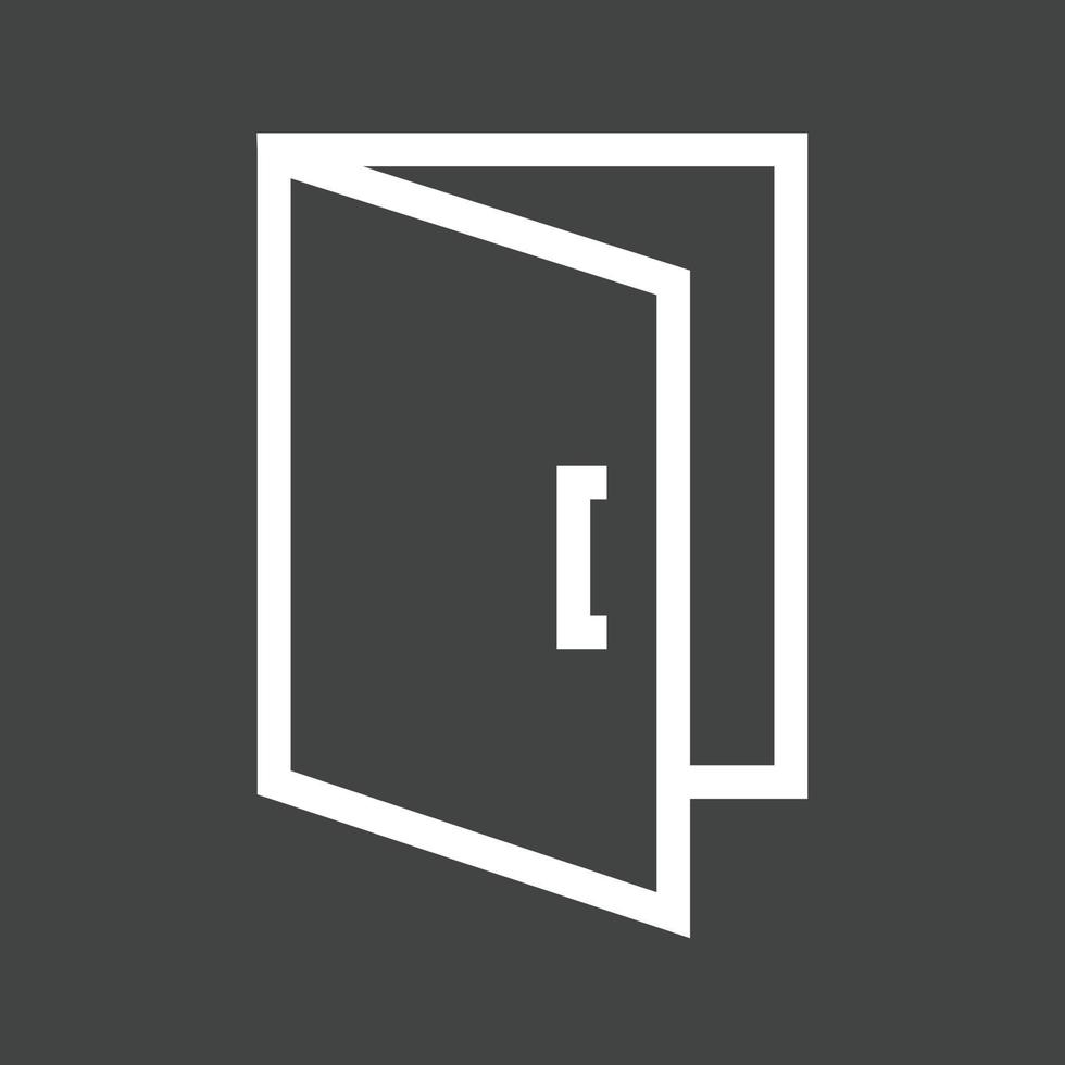 Door Line Inverted Icon vector