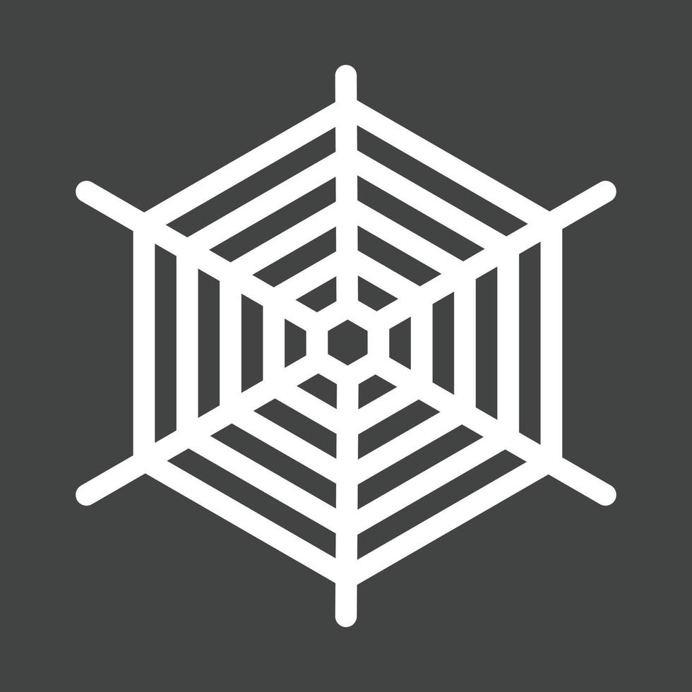 Spiderweb Line Inverted Icon vector