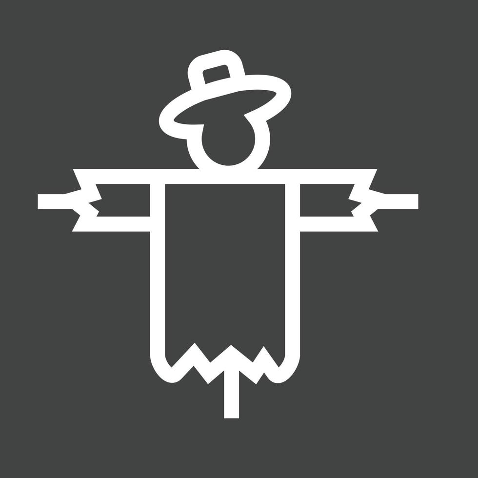 Scare Crow Line Inverted Icon vector