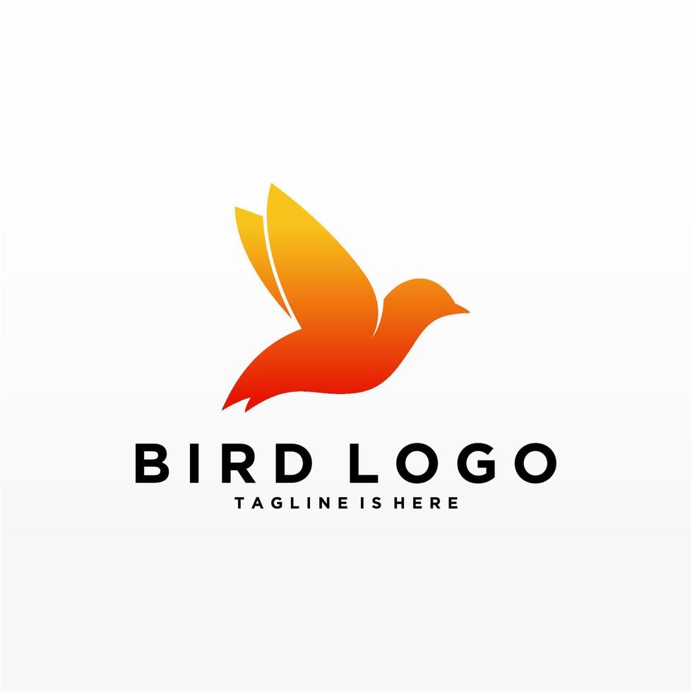 Abstract Bird Logo design vector template. Creative Dove Logotype business technology concept symbol icon.