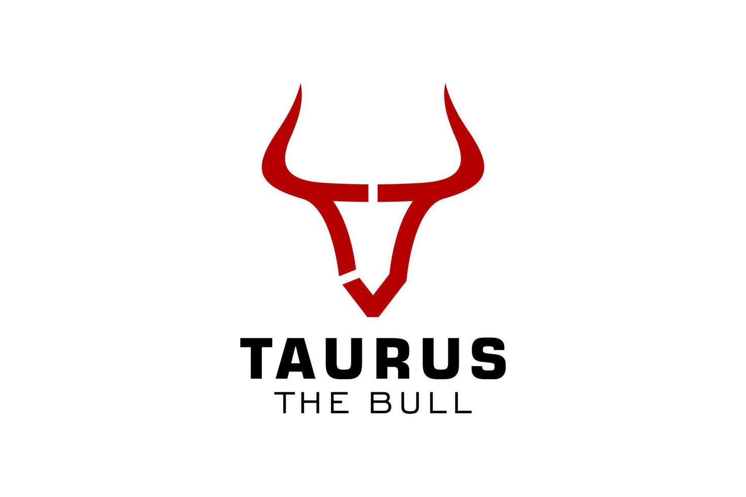 logotipo de la letra r, logotipo de toro, logotipo de toro de cabeza, elemento de plantilla de diseño de logotipo de monograma vector
