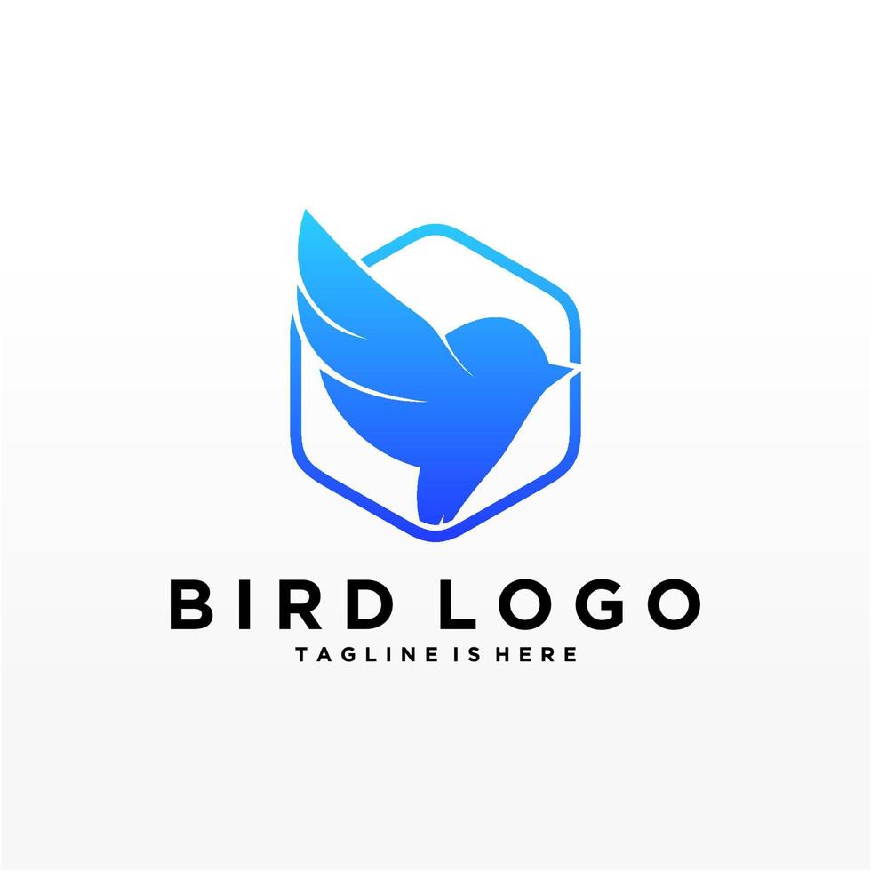 Abstract Bird Logo design vector template. Creative Dove Logotype business technology concept symbol icon.