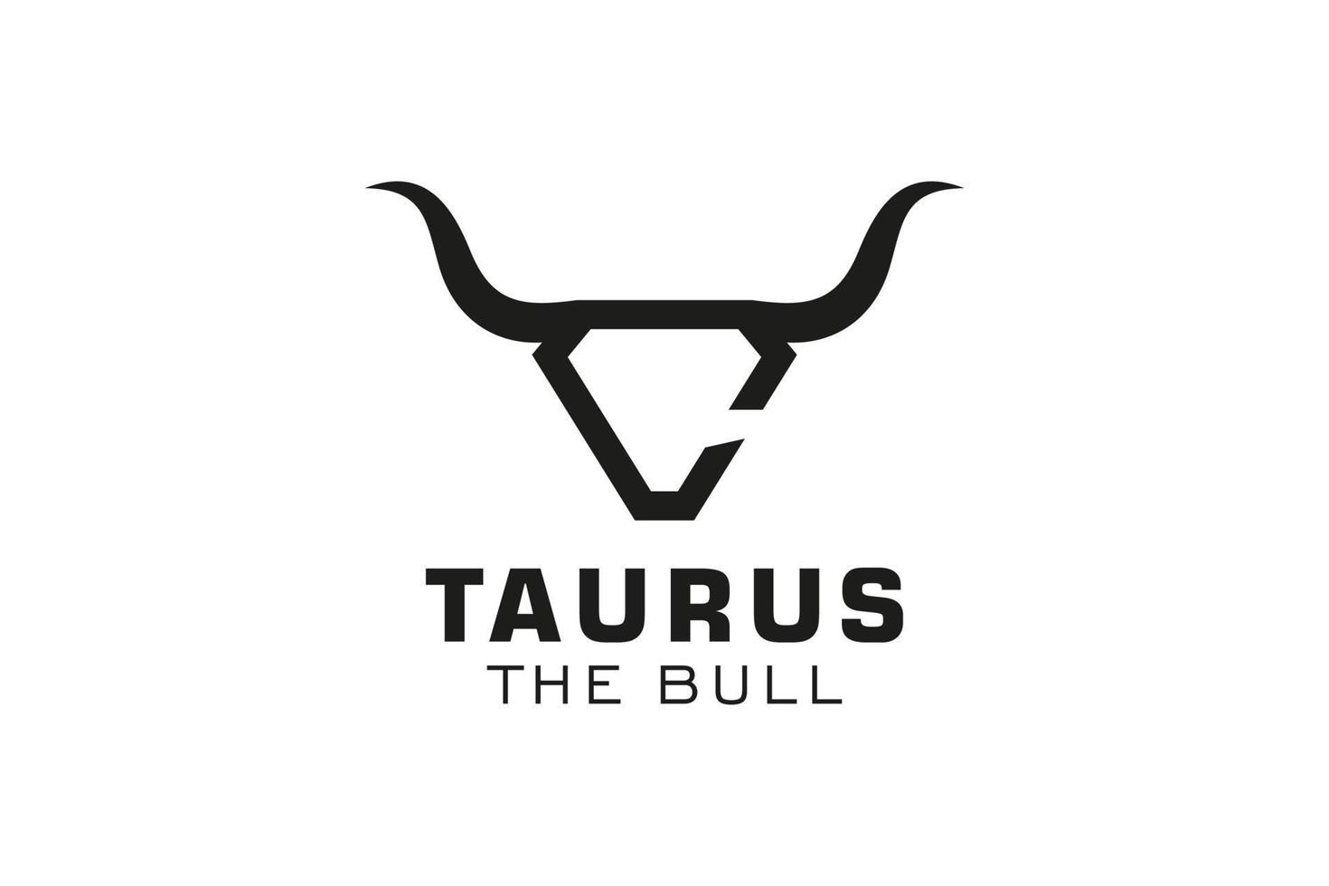 logotipo de letra c, logotipo de toro, logotipo de toro de cabeza, elemento de plantilla de diseño de logotipo de monograma vector