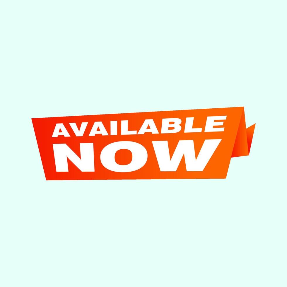 Available now label, badge, seal or burst flat vector icon for apps and websites