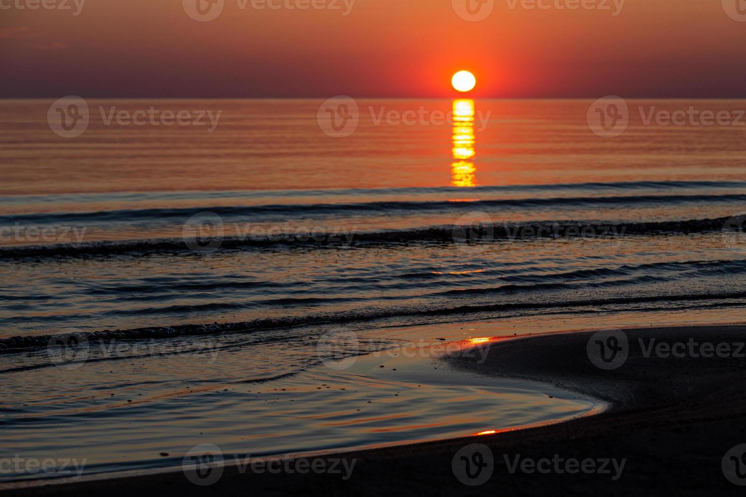 Baltic Sea Coast at Sunset photo