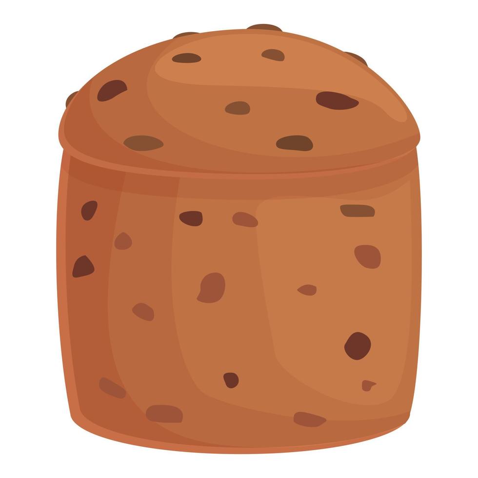 vector de dibujos animados de icono de panettone dulce. pan italiano