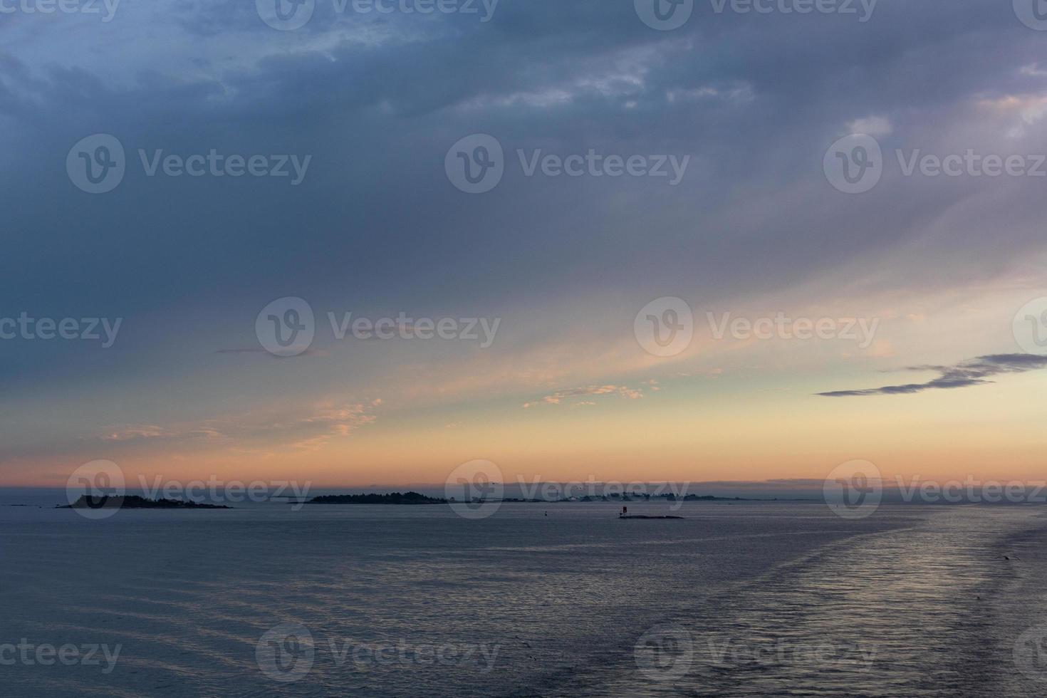 Cloudy Sea Views of the Baltic Sea at Sunrise photo
