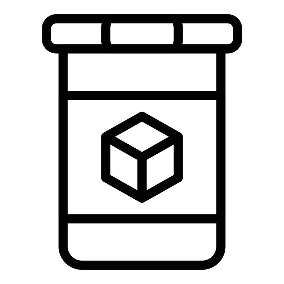 Soy cube icon outline vector. Food soya vector