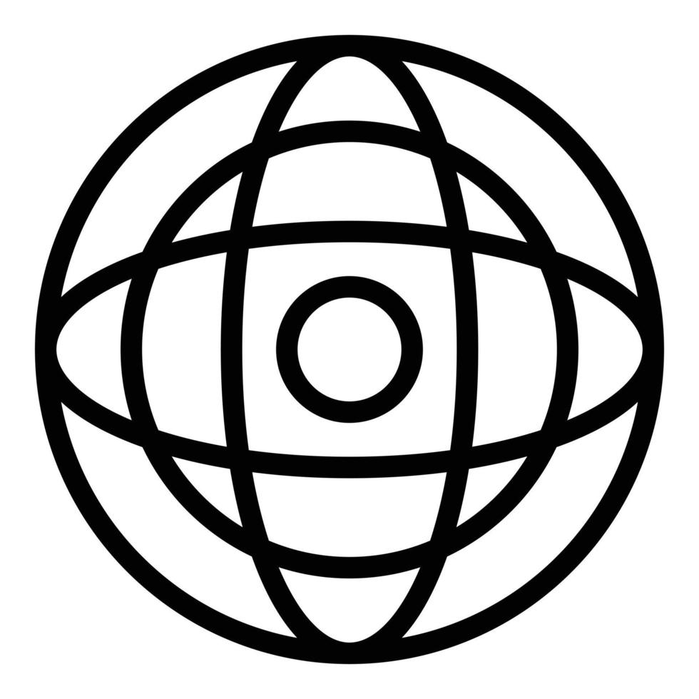 Travel globe icon outline vector. World around vector