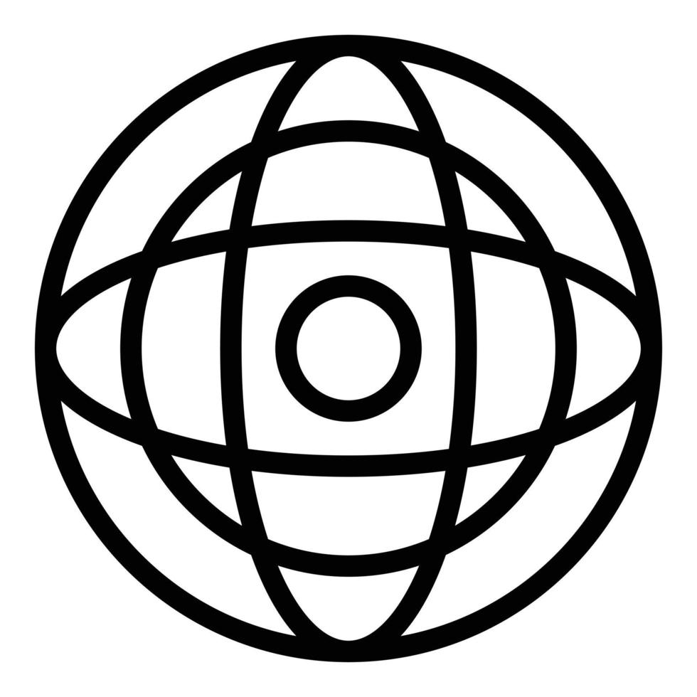 Travel globe icon outline vector. World around vector