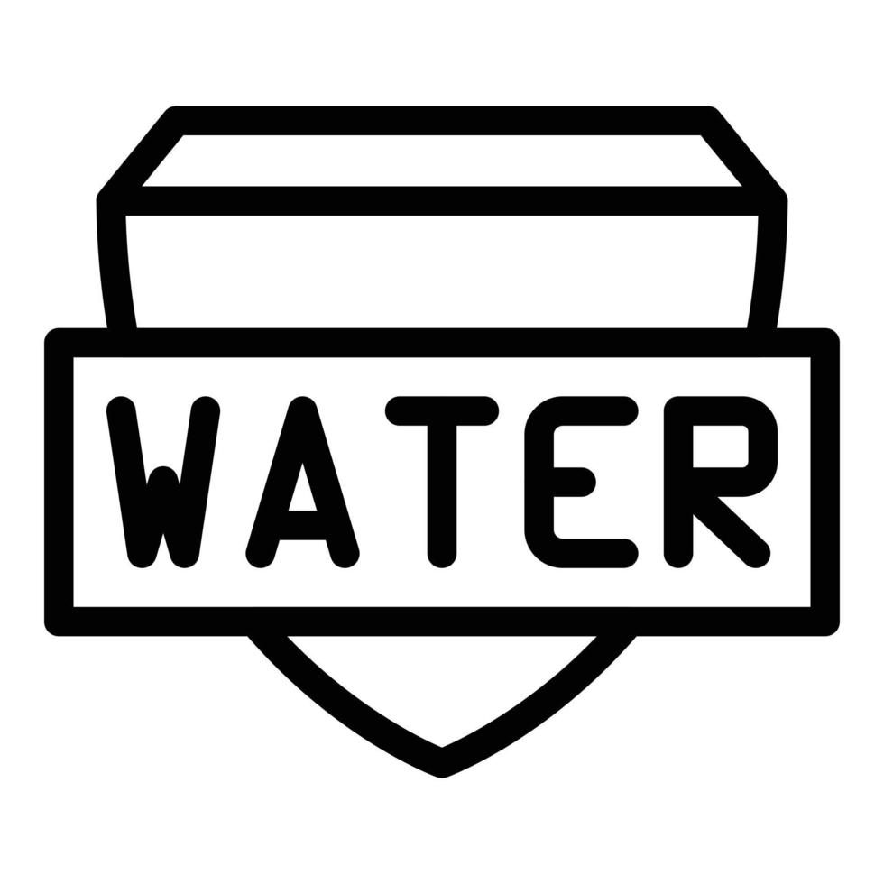 Guardar vector de contorno de icono de agua. gota limpia