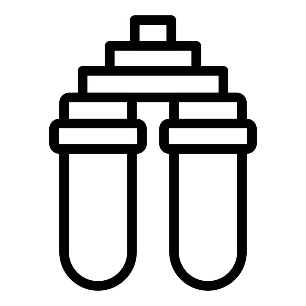 Double tank filter icon outline vector. Osmosis system vector