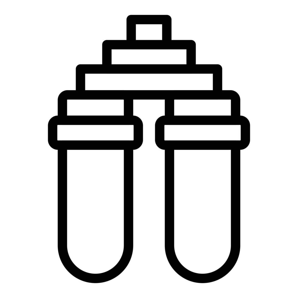 Double tank filter icon outline vector. Osmosis system vector