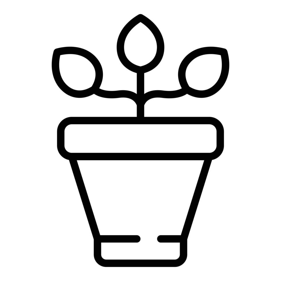Plant pot icon outline vector. Soul spa vector