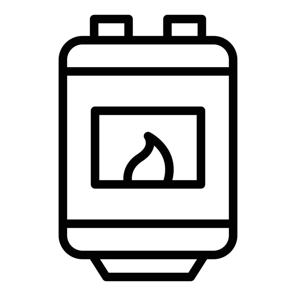 Warm gas boiler icon outline vector. Electric system vector