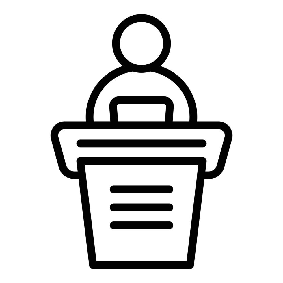Speaker icon outline vector. Video conference vector