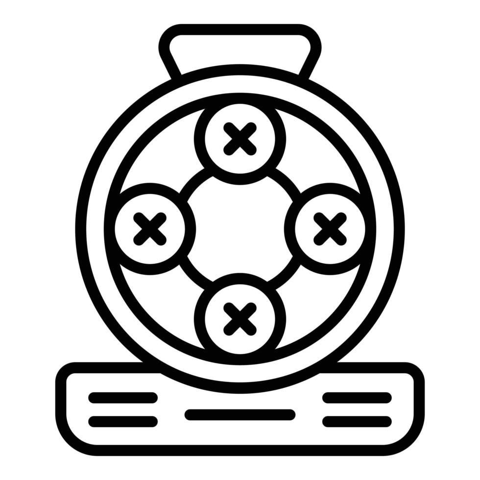 Cooking waffle maker icon outline vector. Belgian machine vector