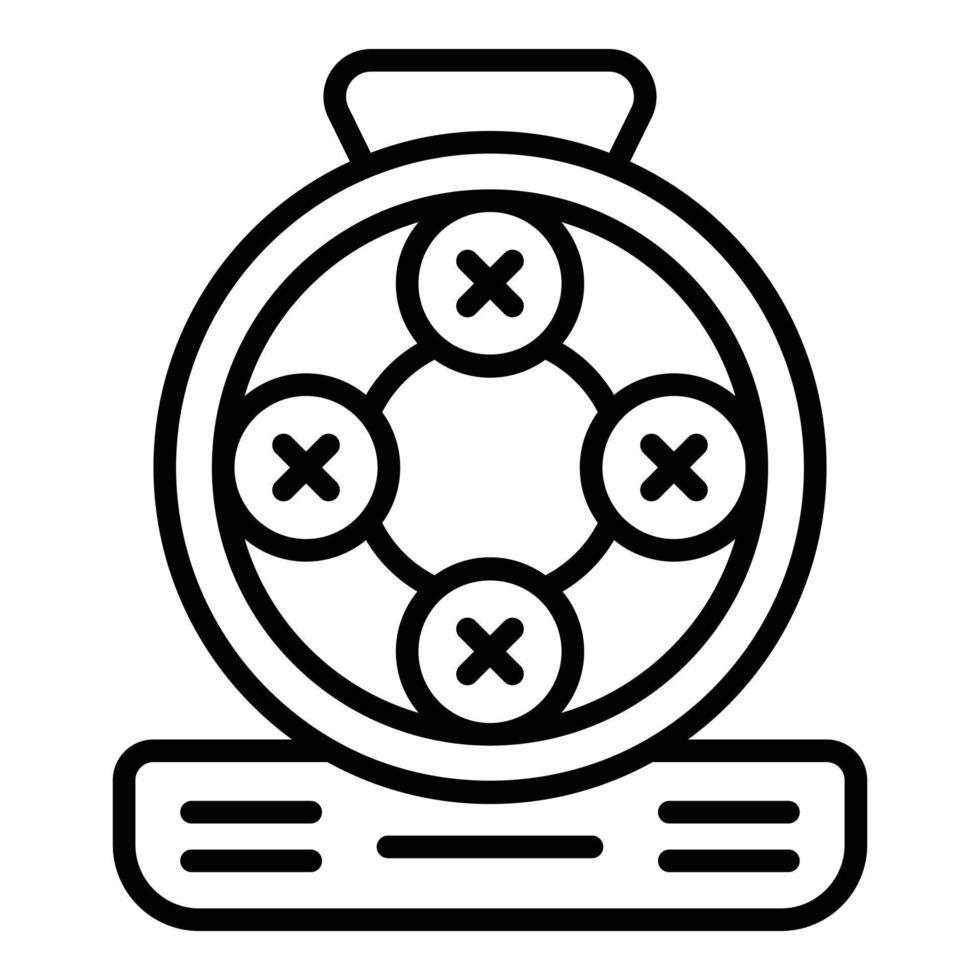 Cooking waffle maker icon outline vector. Belgian machine vector