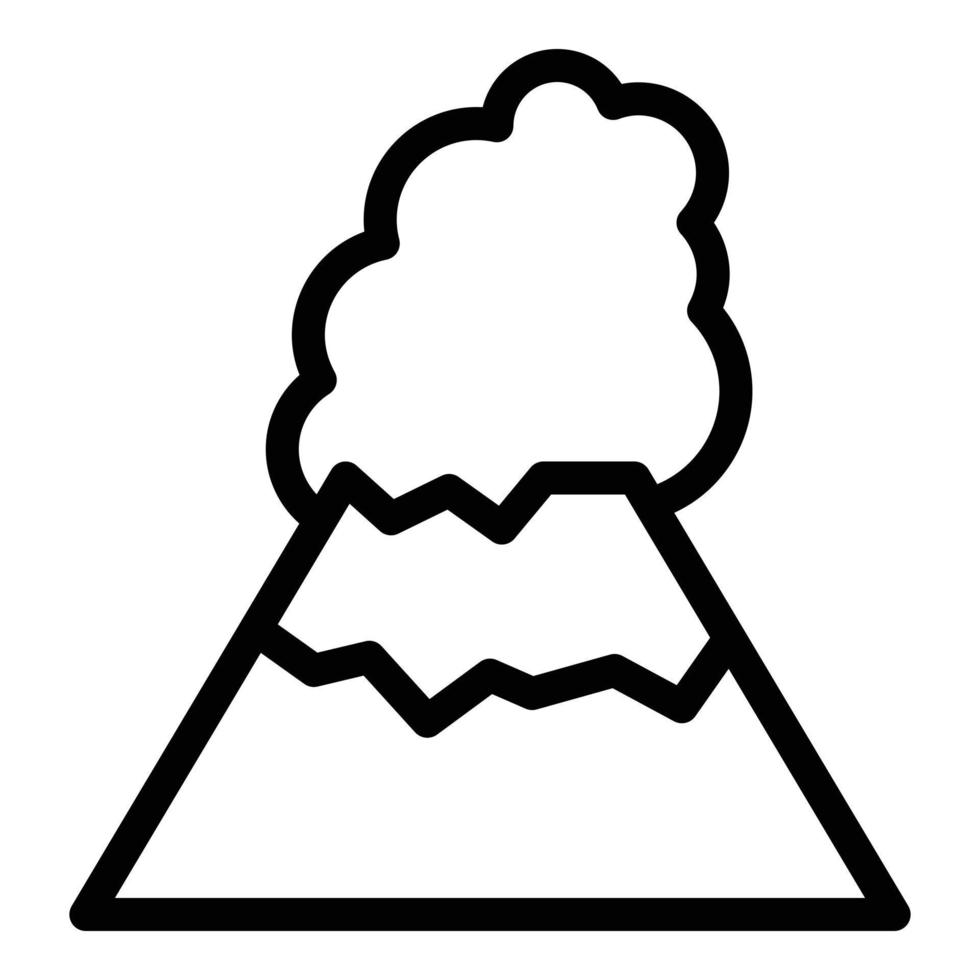 Vulcano icon outline vector. Fire magma vector