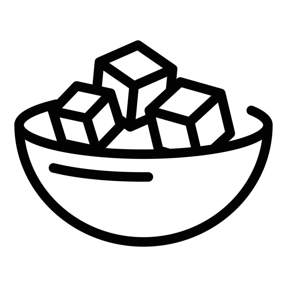 Sugar cubes icon outline vector. Trestia eating vector