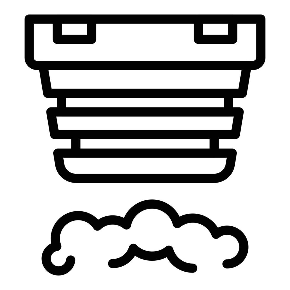 Card smoke detector icon outline vector. Safety house vector