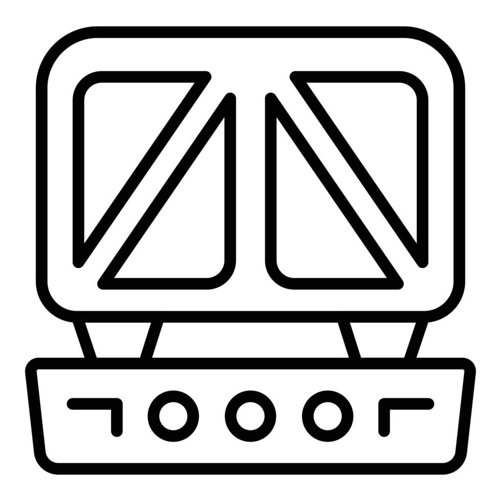 Iron waffle maker icon outline vector. Belgian machine vector