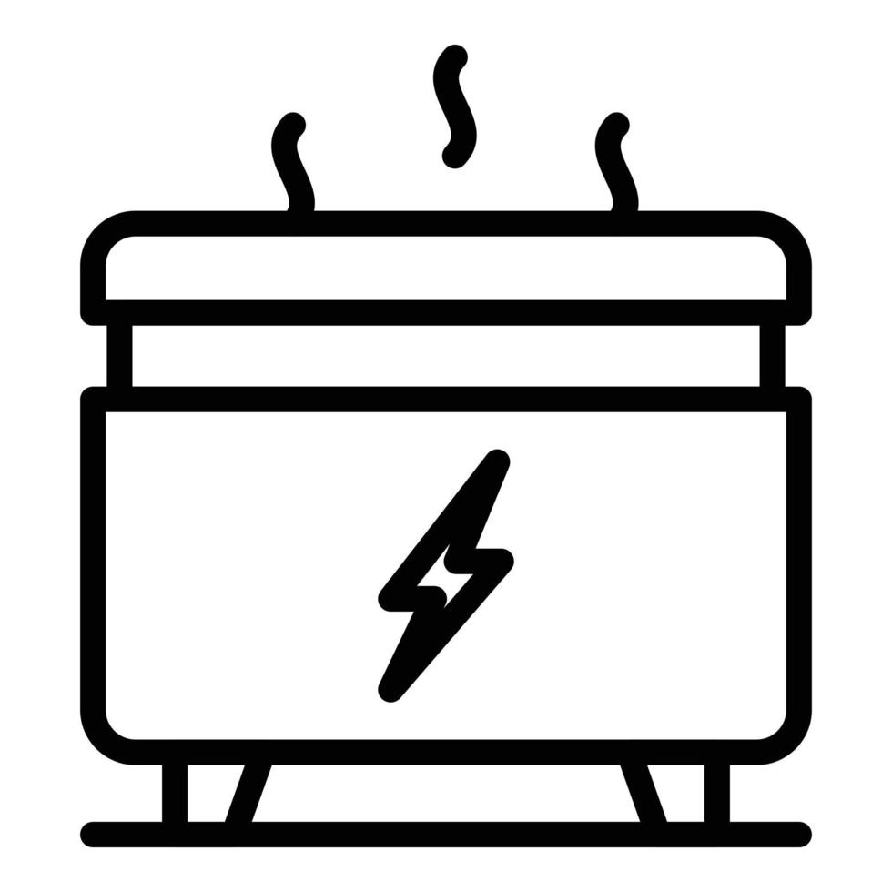 vector de contorno de icono de convector. radiador electrico