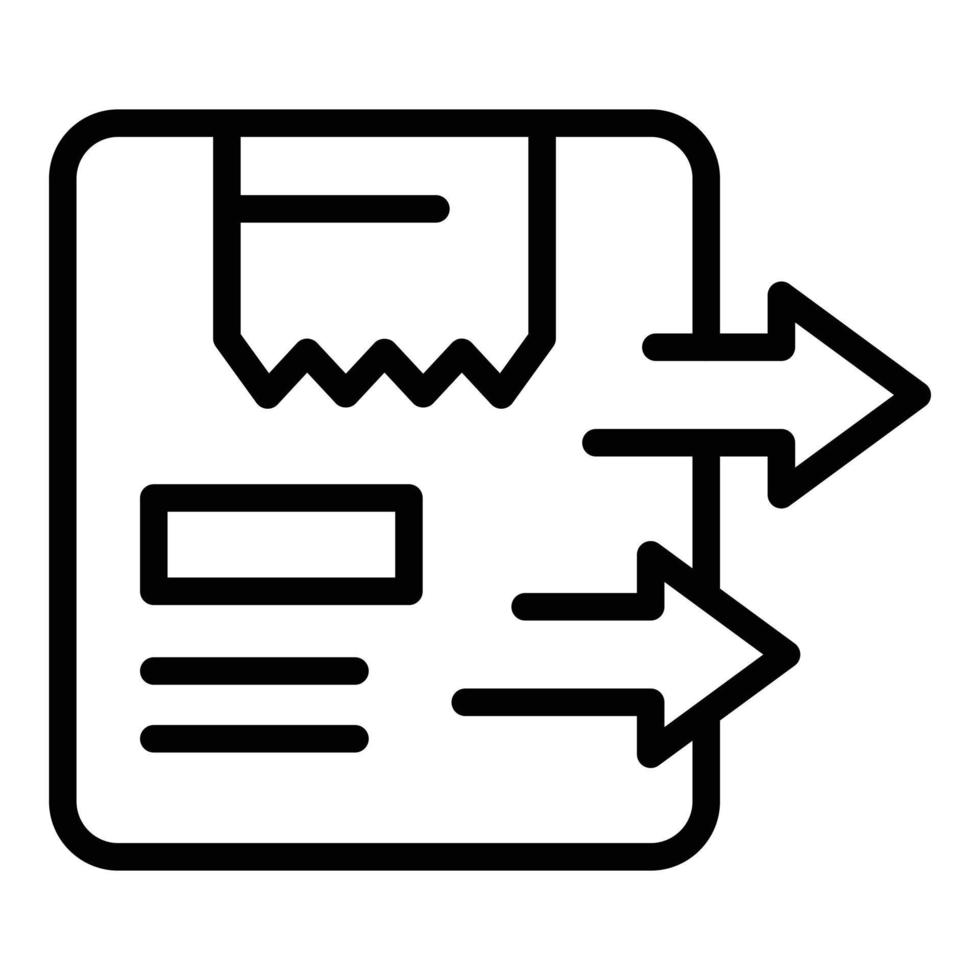Computer management icon outline vector. Digital inventory vector