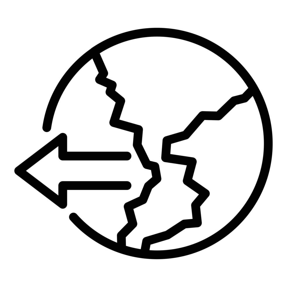 Travel world icon outline vector. Around globe vector