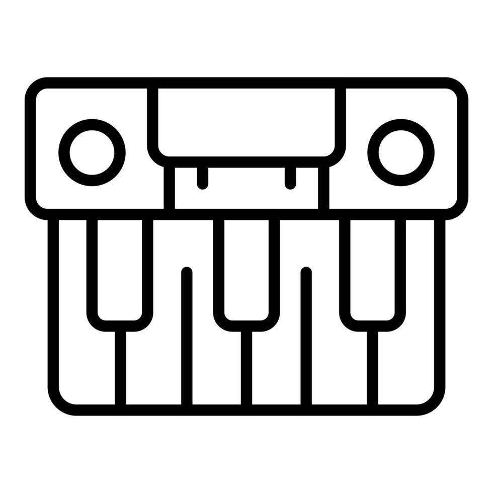 Electronic synthesizer icon outline vector. Audio instrument vector