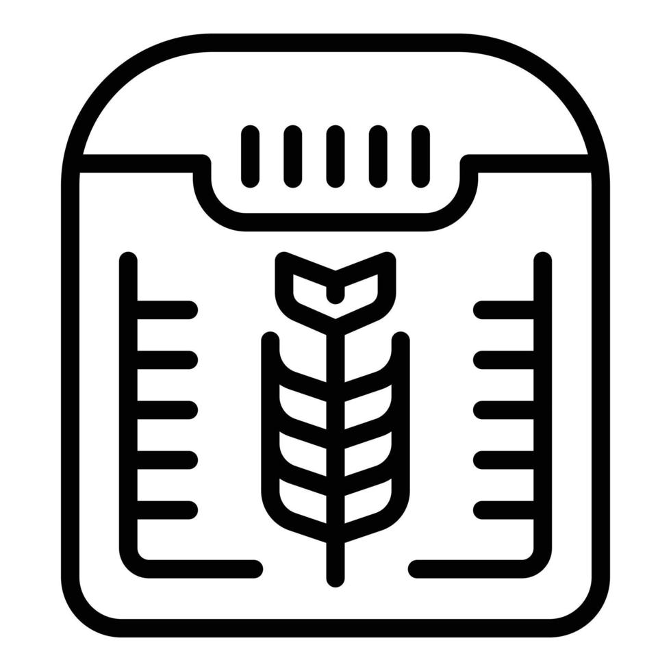 Wheat bread machine icon outline vector. Food maker vector