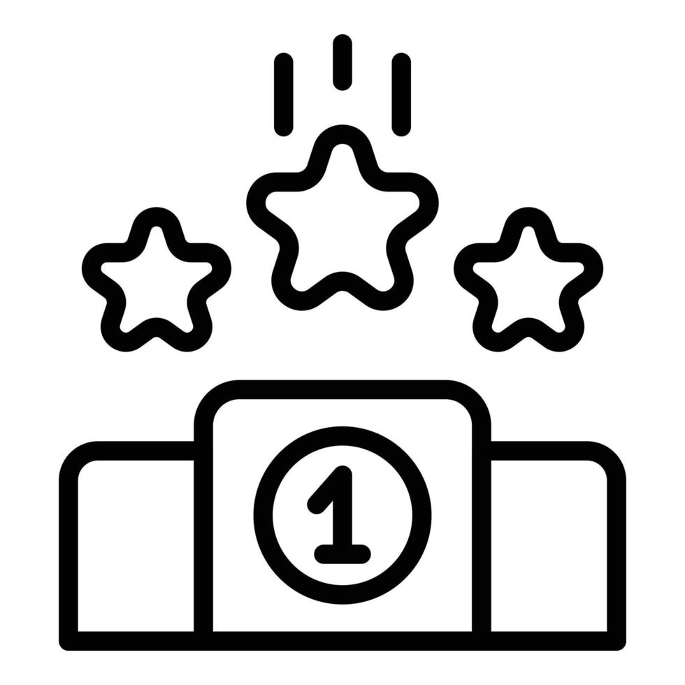 Skill up podium icon outline vector. Level training vector