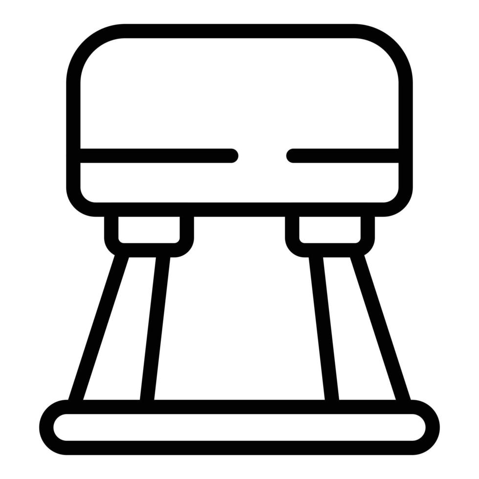 Jump bench icon outline vector. Gym equipment vector
